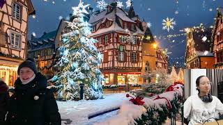 Christmas Village In The First Snow Of The Season Is So Beautiful🎄Music To Help Relax On Christmas [upl. by Ilecara]