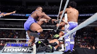 The Prime Time Players amp Lucha Dragons vs The New Day amp Bo Dallas SmackDown June 25 2015 [upl. by Marron958]