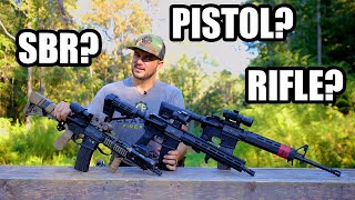 AR15 Pistol vs SBR vs Rifle [upl. by Joliet484]