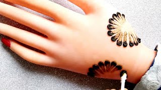 Very simple mehndi design trick  simple mehndi design [upl. by Refinneg]