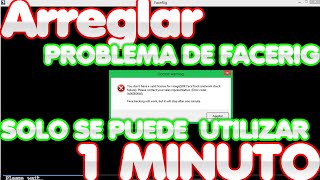 Como solucionar el problema de Facerig  Solo se puede utilizar 1 minuto [upl. by Merrili863]