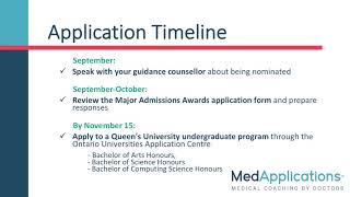 QuARMS Application 101 How to Get Accepted to Queen’s University Accelerated Route to Med School [upl. by Nibla]