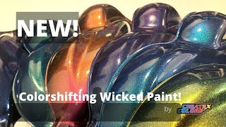 FIRST LOOK Color shifting wicked paint by Createx Colors [upl. by Aitnis]