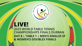 LIVE  T1  Day 8  World Table Tennis Championships Finals Durban 2023  MS SF amp WD Finals [upl. by Jeggar]