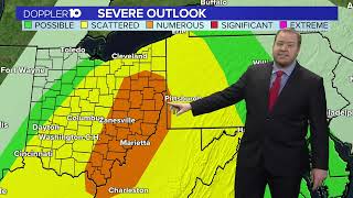 Columbus Ohio morning weather forecast  Possible severe storms ahead on Thursday [upl. by Otrebliw]