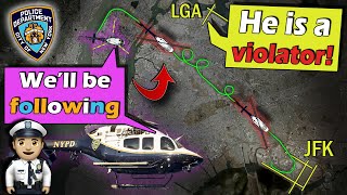 Helicopter VIOLATES NEW YORK AIRSPACE  Police Chased Him to JFK [upl. by Eam256]