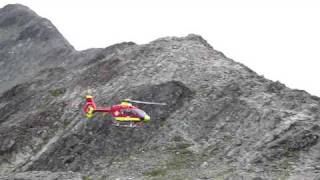 Mountain rescue helicopter in Besseggen Norway Aug 08 [upl. by Aker178]