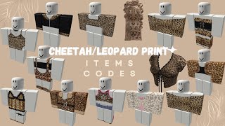 🐾CHEETAH amp LEOPARD PRINT ITEMS CODES FOR ROBLOX RP GAMES🐾sunnycodes gyaru [upl. by Riobard]