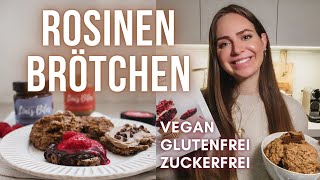 ROSINENBRÖTCHEN vegan  glutenfrei für OSTERN  Linis Bites [upl. by Ayotnahs]