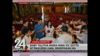 Baby Talitha Maria nina Vic Sotto at Pauleen Luna bininyagan na [upl. by Almeta178]