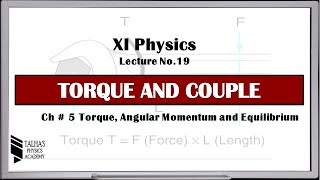 XI Physics Lecture No19  Torque and Couple  Talhas Physics Academy [upl. by Ahsain]