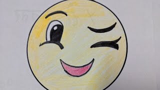 Face Emoji Drawing 😉 Cute Emoji Drawing  Emoji kaise bnaye  Emoji Drawing  How to draw Emoji [upl. by Marozik]