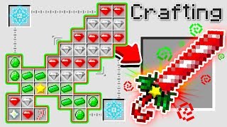 HOW TO CRAFT A 1000000 CHRISTMAS SWORD OVERPOWERED Minecraft 113 Crafting Recipe [upl. by Iarahs]