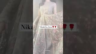 Pakistani Embroidered Unstiched Nikah Ka Joda ❤️❤️🌹🌹 nikah nikahislamijodadress [upl. by Etessil]