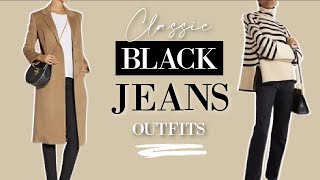 CLASSIC ways to wear a CLASSIC pair of BLACK Jeans [upl. by Helbonia]