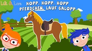 Hopp Hopp Hopp Pferdchen lauf Galopp  kinderlieder zum mitsingen und tanzen deutsch [upl. by Nnahsal194]