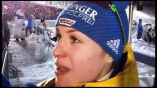 Biathlon Interview mit Magdalena Neuner 06012012 [upl. by Ranie]