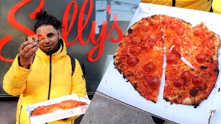 I TRIED DAVE PORTNOYS FAVORITE PIZZA Sallys Apizza New Haven CT [upl. by Kevon]