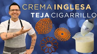 CREMA INGLESA PASTA CIGARRILLO SALSA INGLESA PASTA TULIPAN [upl. by Arturo]