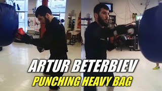 Artur Beterbiev Punching Heavy Bag [upl. by Eneryc]