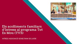 Els acolliments familiars dIntress al programa Tot Es Mou TV3 [upl. by Annoerb61]