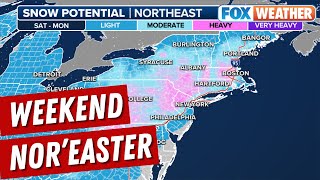 Biggest Snowstorm In Nearly 2 Years A Noreaster Targets East Coast I95 Corridor [upl. by Nylegna]