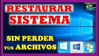 ✅ RESTAURAR SISTEMA sin perder NADA de ARCHIVOS Windows 1087 FACIL Y SEGURO [upl. by Eurydice]