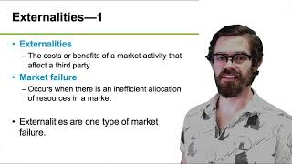 Chapter 7  Market Inefficiencies Externalities and Public Goods  Externalities [upl. by Anirok]