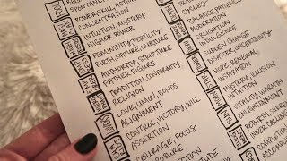 ASMR Tarot Card Cheat Sheet ❦ Soft Spoken with Sharpie [upl. by Nylarac]