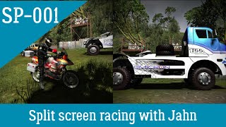 Motor Storm Pacific Rift Split Screen racing with Jahn 001 [upl. by Azmuh]