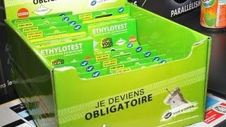 Ethylotest obligatoire  pénurie chez les commerçants [upl. by Annaeoj]