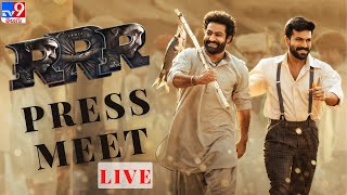 RRR Movie Team Press Meet LIVE  SS Rajamouli  NTR  Ram Charan  Bangalore  TV9 [upl. by Sheehan513]