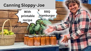 Canning SloppyJoe Mennonite Recipe [upl. by Haisoj]