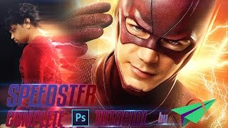 The Flash poster Effect  Photoshop cc 2017  Photo Manipulation Tutorial [upl. by Viens]