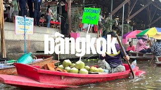 BANGKOK THAILAND  Damnoen Saduak Floating Market Maeklong Railway Amphawa Sri Cafe Khaosan Road [upl. by Yahsat876]