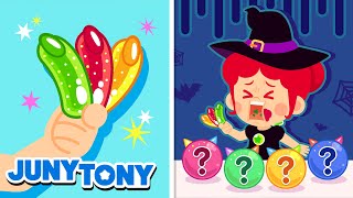 Colorful Halloween Desserts 🎃🍬｜What Does It Taste Like｜Cartoon｜Kids Songs｜JunyTony [upl. by Favien121]