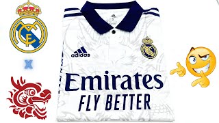 Real Madrid x New Chinese Year quotDragonquot 202223 kit Player Issue Unboxing amp Review  ASMR [upl. by Rosse795]