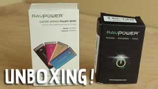 Unboxing RAVPower Luster 6000mAh Battery amp Dual USB Car Charger [upl. by Jaworski]