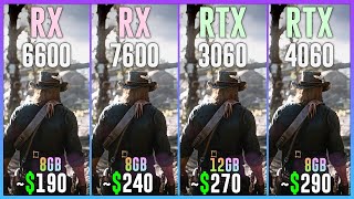 RX 6600 vs RX 7600 vs RTX 3060 vs RTX 4060  Tested in 25 Games [upl. by Fenn]