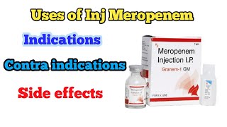 inj meropenem 1gm uses in hindi meropenem iv injection  contraindications of meropenem [upl. by Borg]