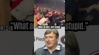 Kirby Smart had harsh words for one of his players celebrating on field after loss cfb georgia [upl. by Colley592]