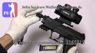 CO2 Luftpistole Walther CP99 mit Schalldämpfer und Red Dot [upl. by Granthem844]