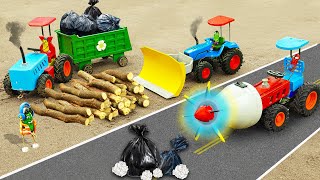 Diy tractor mini Bulldozer to making Trash Blower  diy Pasture for Cows  HP Mini [upl. by Broucek497]