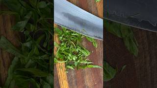 How To Chiffonade Leafy Herbs 🌿 Basil Spinach Chard Chopping [upl. by Hephzipah]