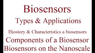 Biosensors  Examples  Types And Applications  Biotechnology [upl. by Adnamar]