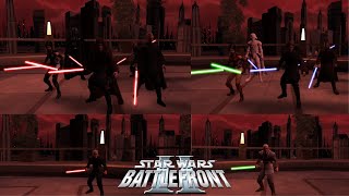 Star Wars Battlefront 2 2005 Coruscant Sacrifice Hero Assault Mirror Mode  Clone Wars Era [upl. by Virgin949]