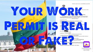 Lithuanian work permit  Original or Fake how to check [upl. by Allebasi871]