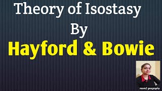 Theory of Isostasy by Hayford amp Bowiemodel and concept of Isostasyroom2 geography [upl. by Nilhtac]