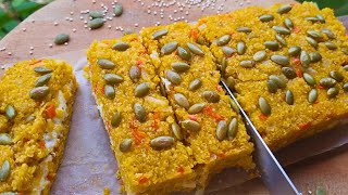 Delicioso Pastel Saludable de calabaza y quinoa un almuerzo sin carne ligero VEGANO Y SALUDABLE [upl. by Mandell421]