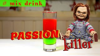 Passion Killer cocktail shot  Убийца Страсти коктейль шот mix drink [upl. by Enirehs]